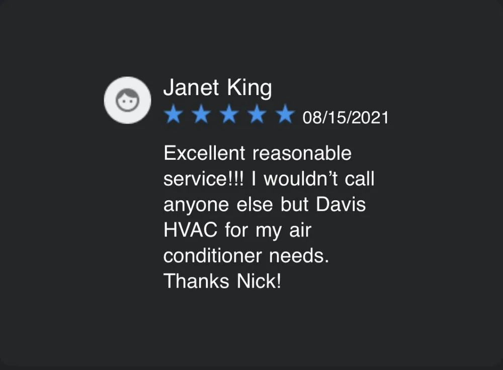 Slide of Davis HVAC