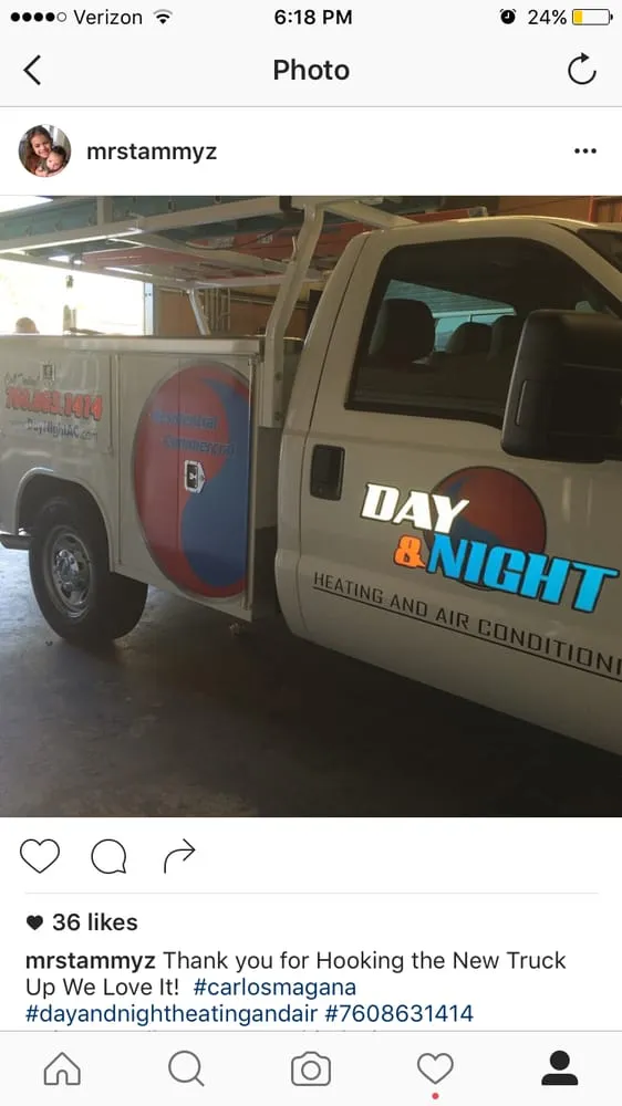Slide of Day & Night Heating & Air Conditioning