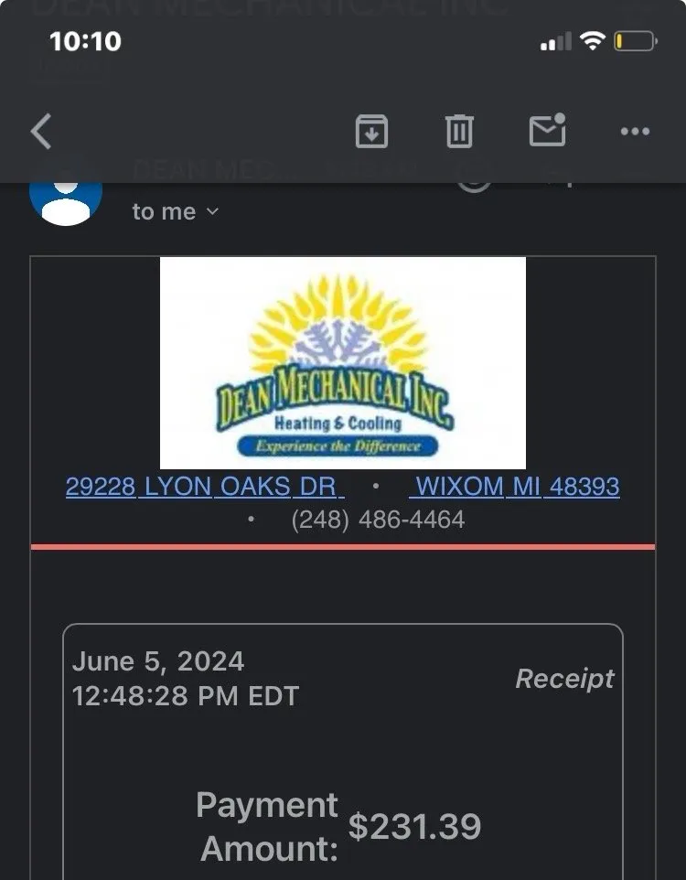 Slide of Dean Mechanical