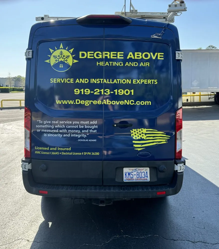 Slide of Degree Above Heating and Air