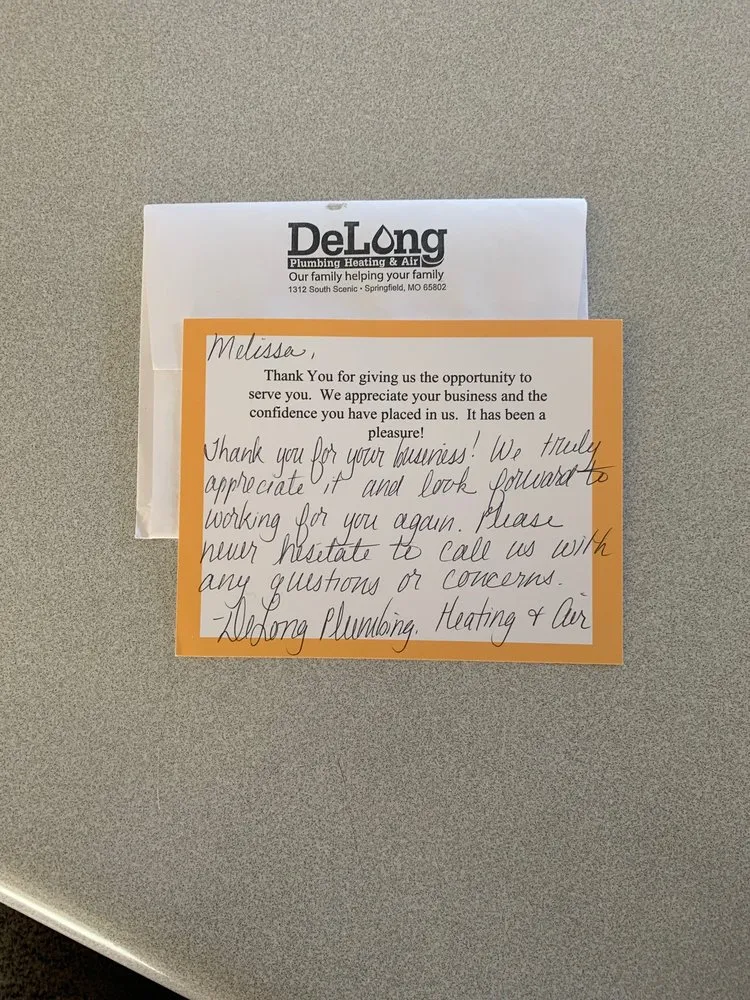 Slide of DeLong Plumbing Heating & Air