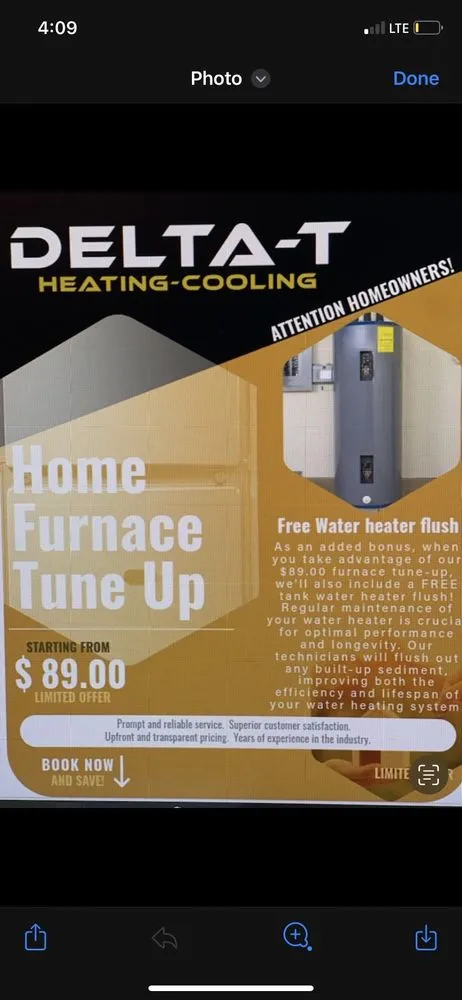 Slide of Delta T Heating & Cooling