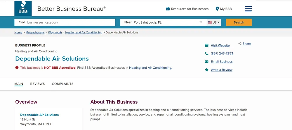 Slide of Dependable Air Solutions