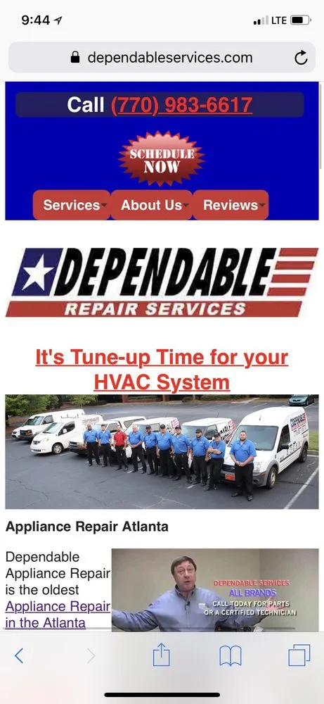 Slide of Dependable Repair Services
