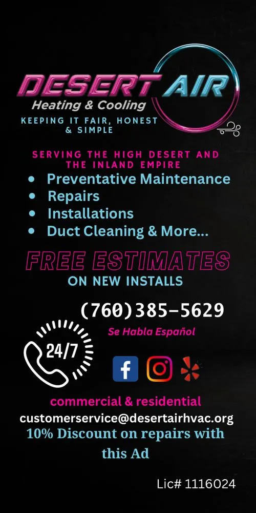 Slide of Desert Air Heating & Cooling