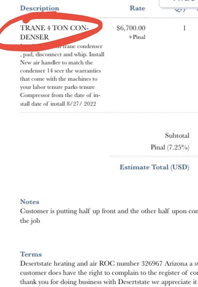 Slide of Desert State Heating and Air