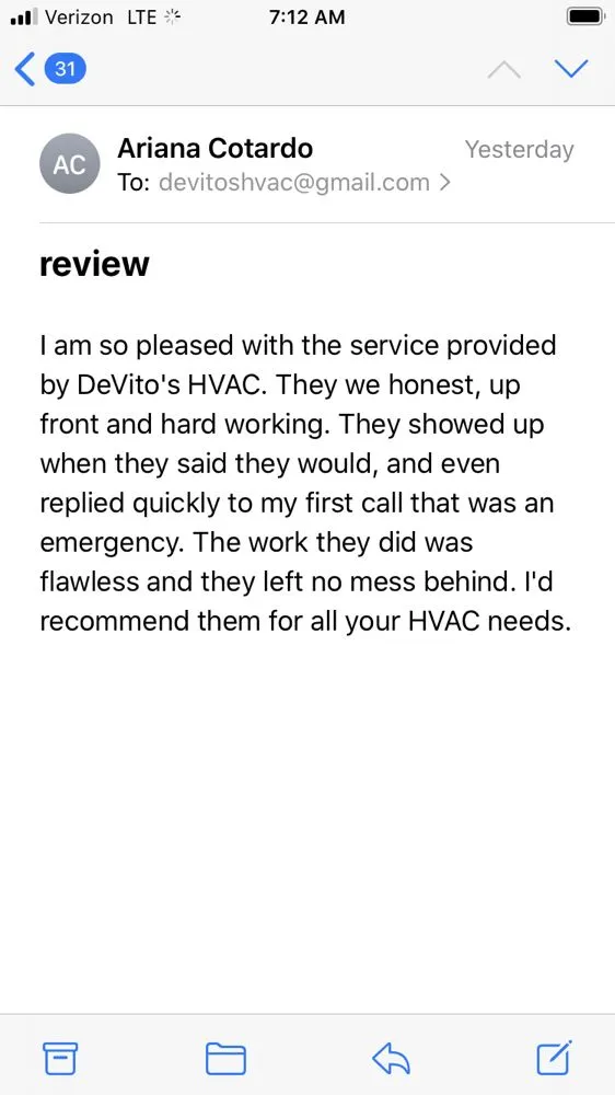 Slide of DeVito's Heating & Air