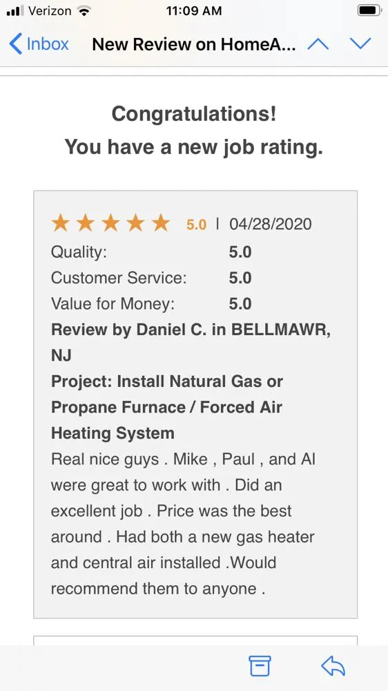 Slide of DeVito's Heating & Air