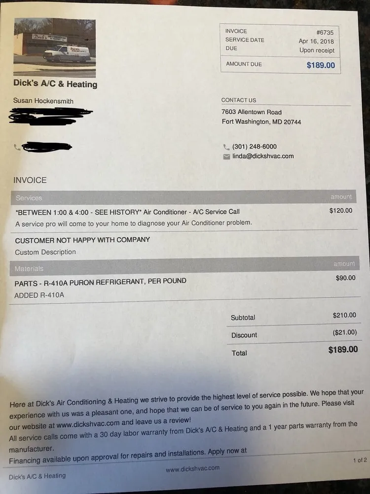 Slide of Dick's Air Conditioning & Heating