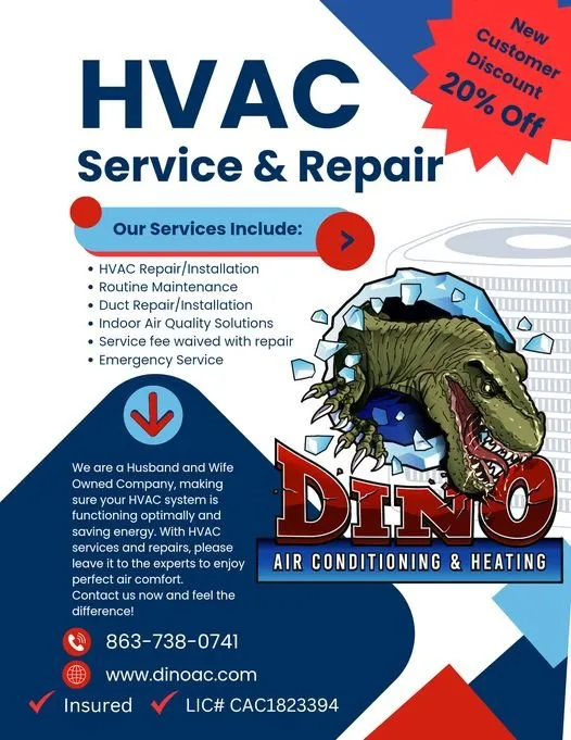 Slide of Dino Air Conditioning & Heating