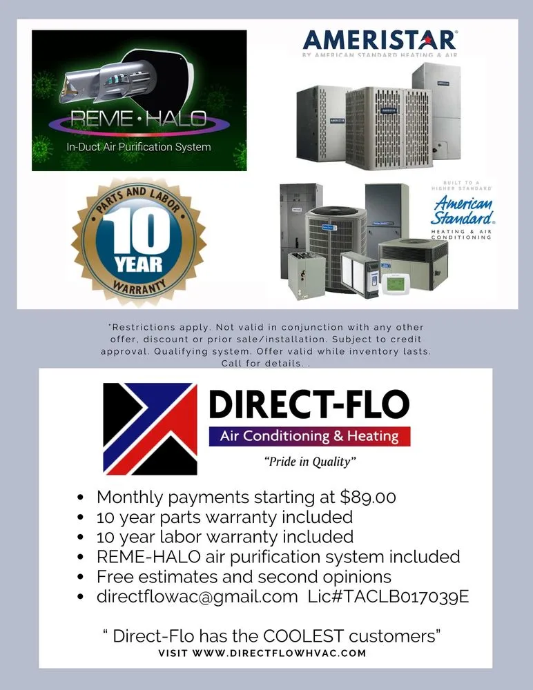 Slide of Direct-Flo Heating and Air