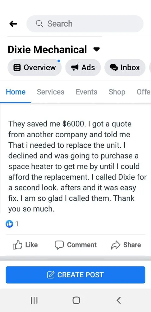 Slide of Dixie Mechanical