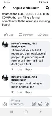 Dotson's Heating, Air, Refrigeration, & Electrical