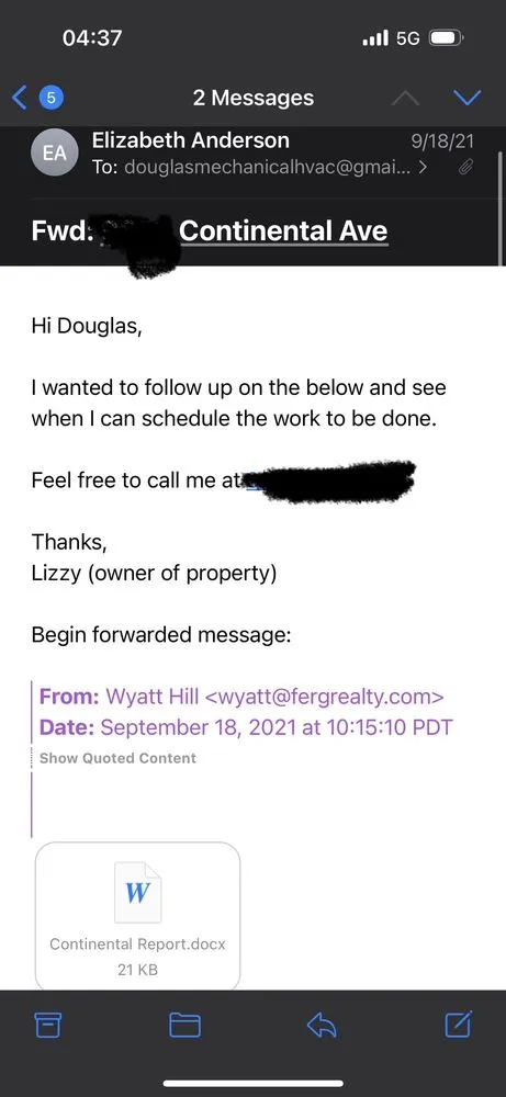 Slide of Douglas Mechanical Services