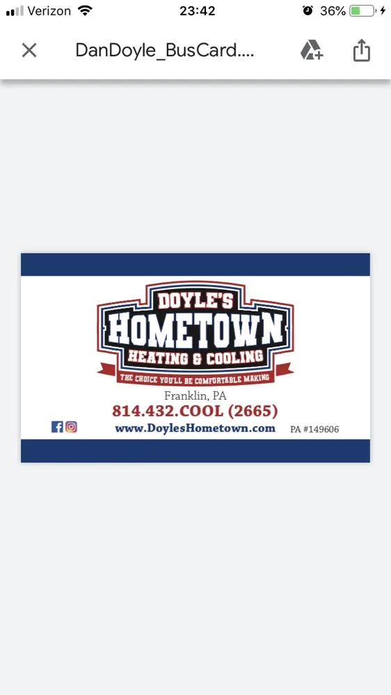 Slide of Doyle's Hometown Heating & Cooling