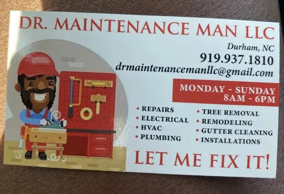 Dr. Maintenance Man Logo