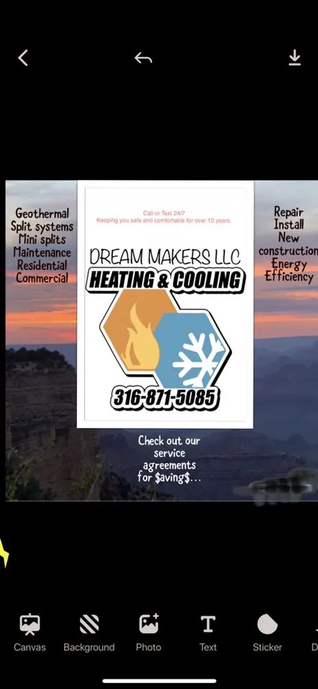 Slide of Dream Makers Heating & Cooling
