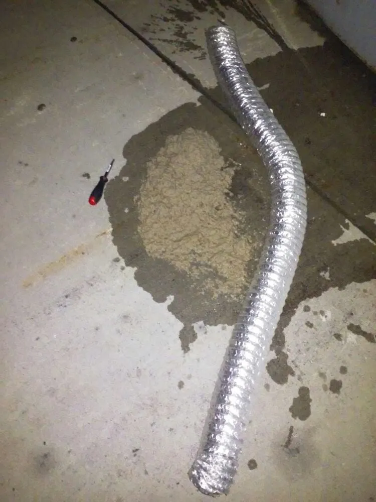 Slide of Dryer Clean Out Services