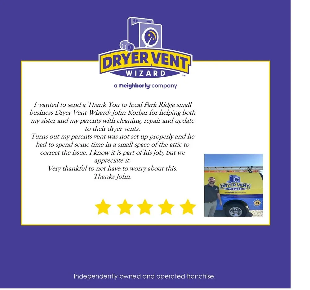 Slide of Dryer Vent Wizard of Mount Prospect and Park Ridge