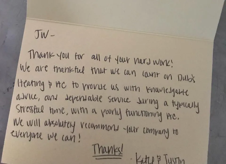 Slide of Dub's Heating and Air