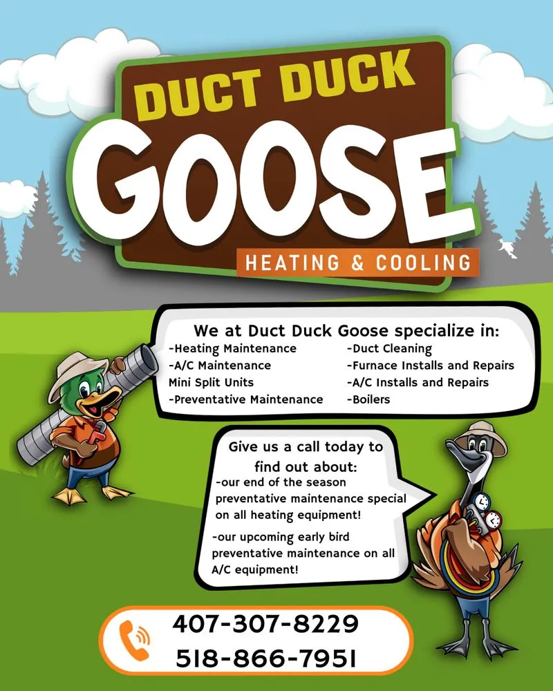 Slide of Duct Duck Goose Heating & Cooling
