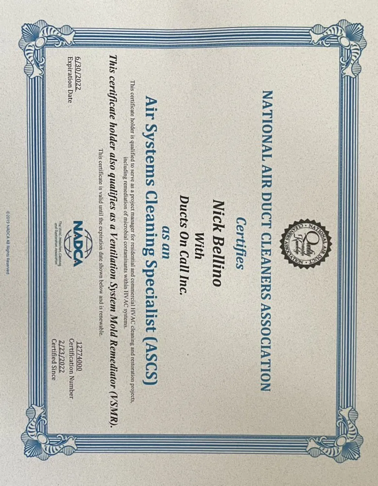 Slide of Ducts On Call