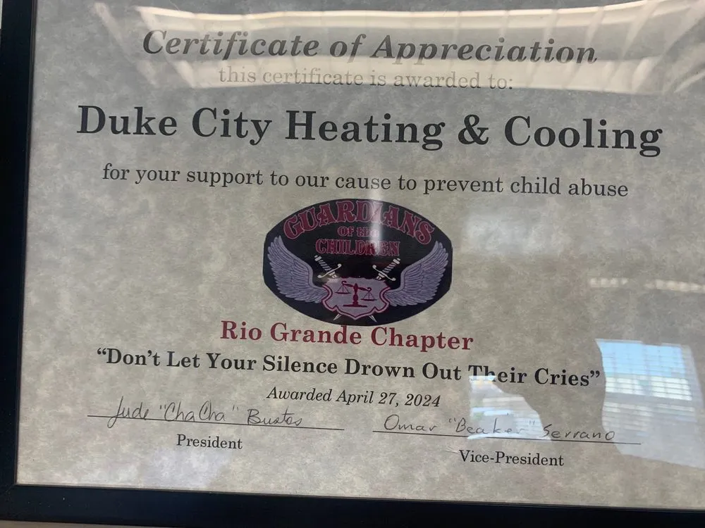 Slide of Duke City Heating & Cooling