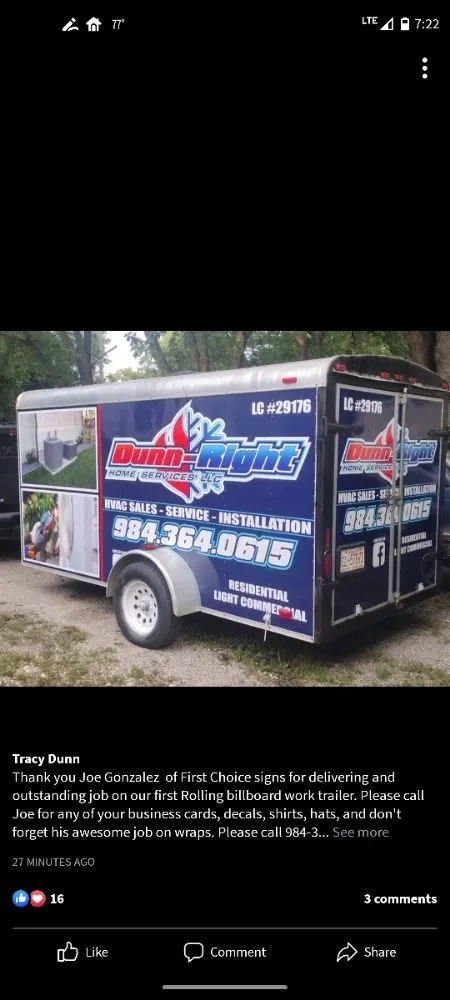 Emergency AC installation experts serving Timberlake, NC - Dunn-Right Home services