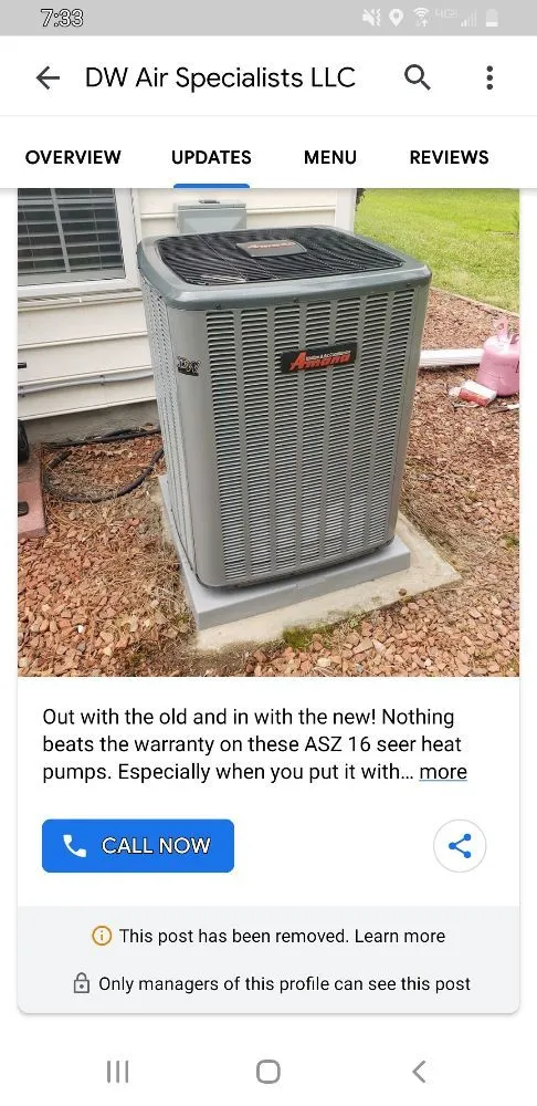 Slide of DW Air Specialists