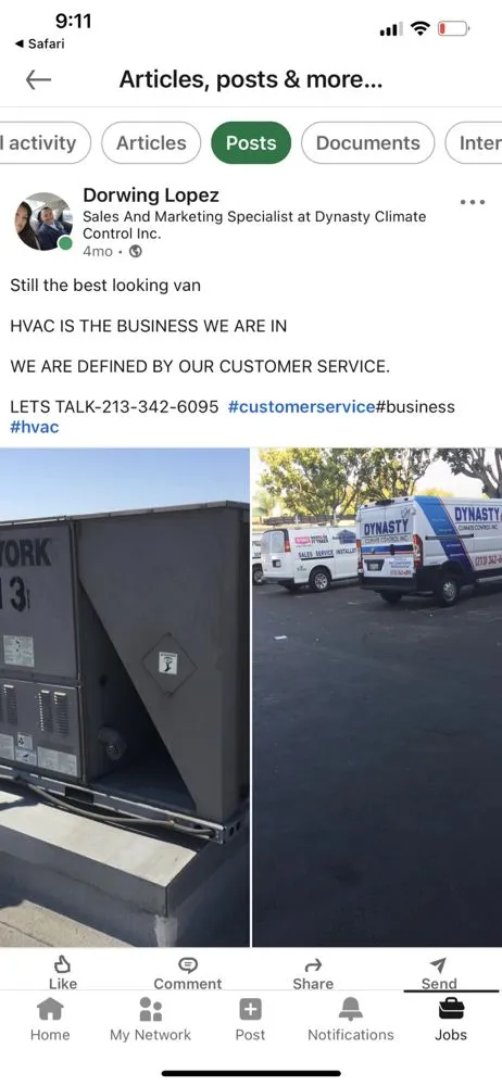 Slide of Dynasty Climate Controls