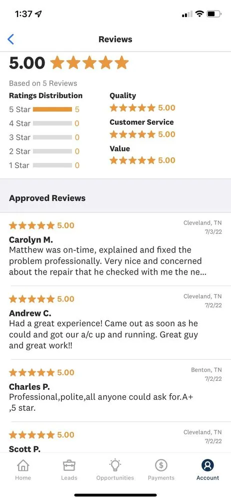 Slide of E & W HVAC Service