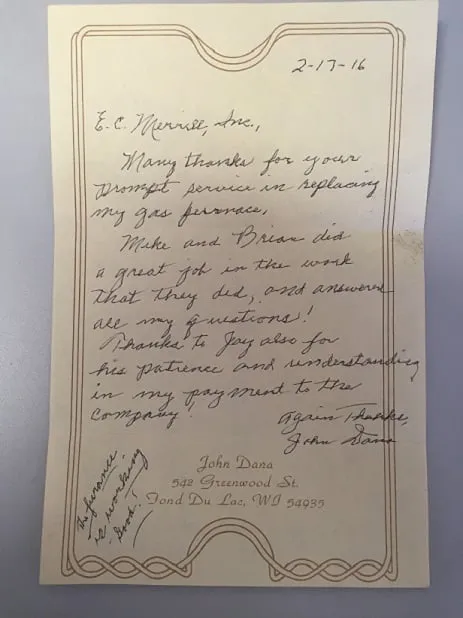 Slide of E C Merrill