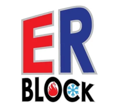 E R Block & INC Logo