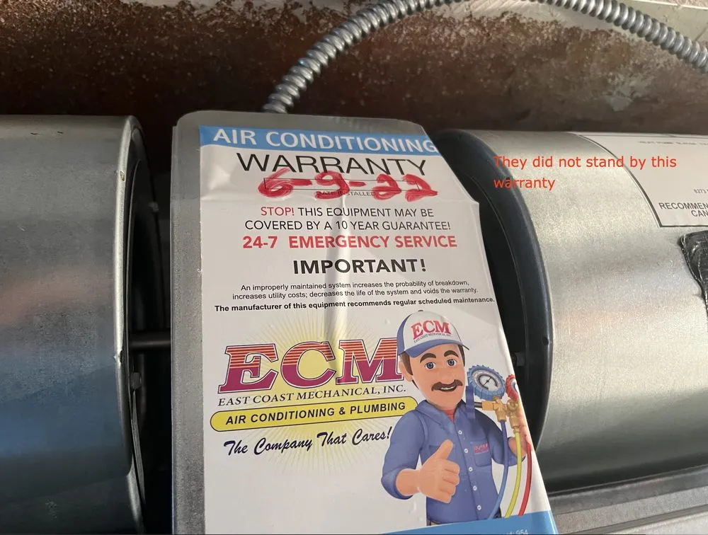 Slide of East Coast Mechanical