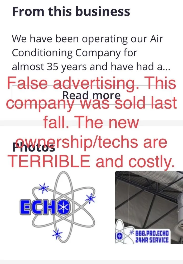 Slide of Echo Air Conditioning