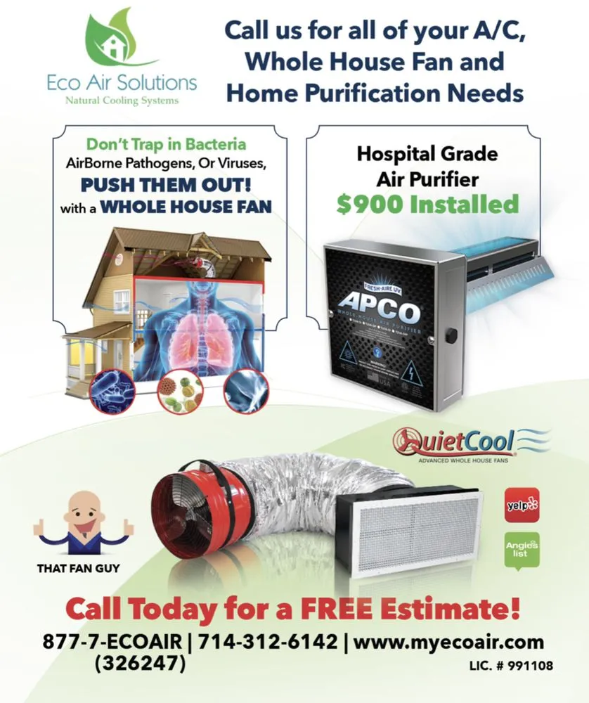 Slide of Eco Air Solutions - A Whole House Fan Company