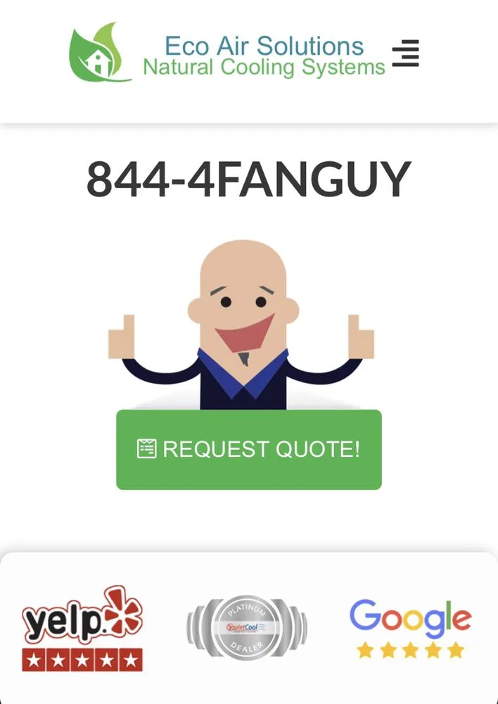 Slide of Eco Air Solutions - A Whole House Fan Company