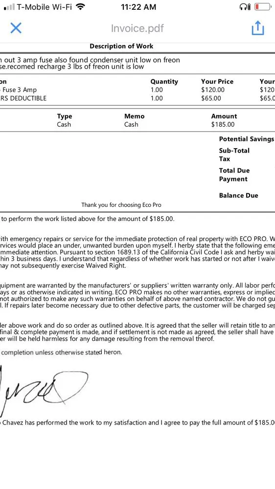 Slide of EcoPro HVAC