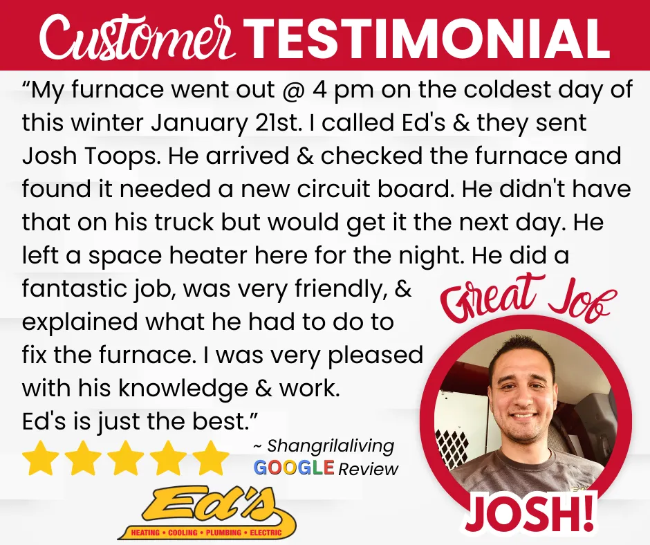 Slide of Ed's Heating Cooling Plumbing Electric