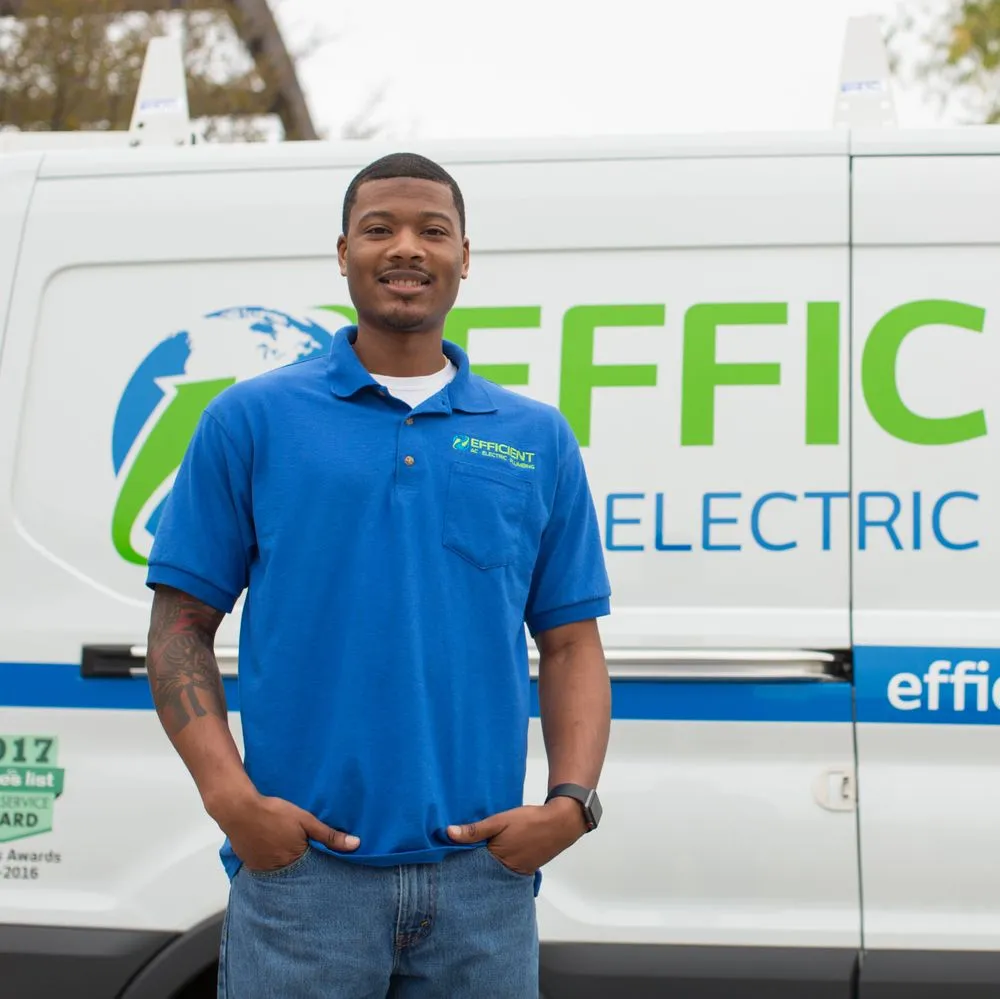 Slide of Efficient AC, Electric & Plumbing