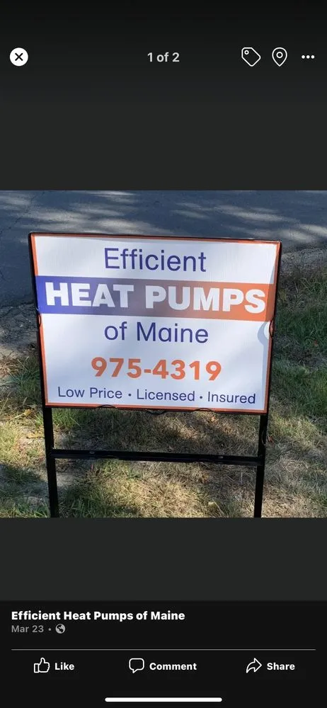 Slide of Efficient Heat-Pumps of Maine