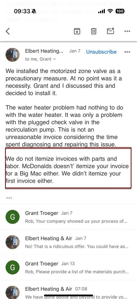 Slide of Elbert Heating & Air