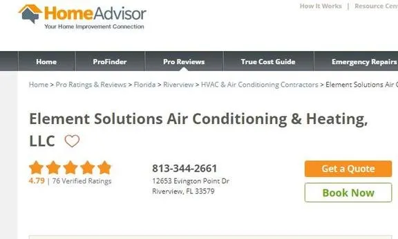 Slide of Element Solutions Air Conditioning & Heating