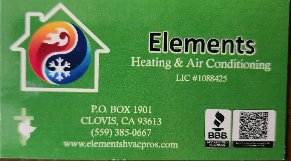 Slide of Elements Heating and Air