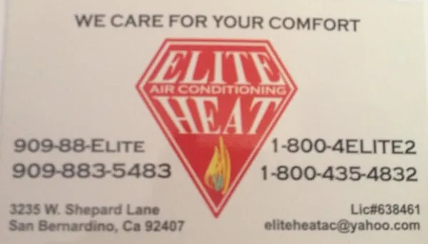 Elite Heat Ventilation & Air Conditioning Logo