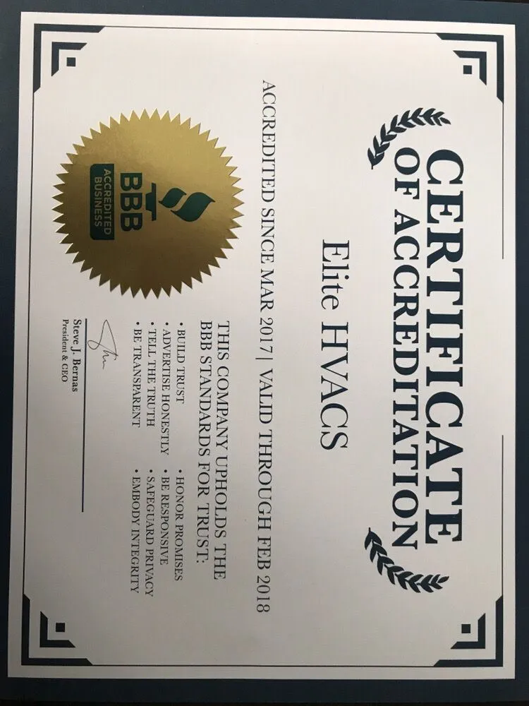 Slide of Elite HVACS Heating & Air