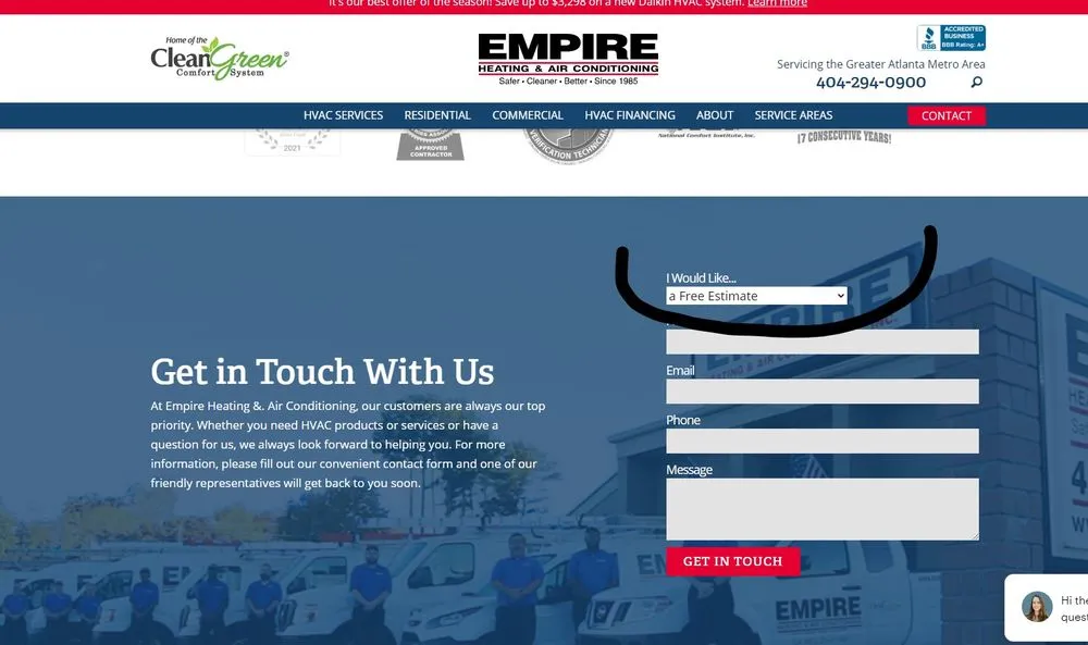 Slide of Empire Heating and Air Conditioning