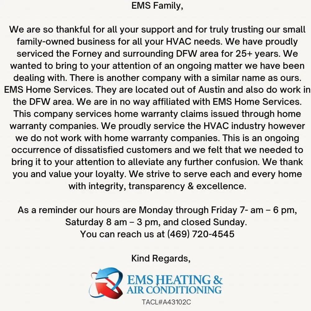 Slide of Ems Heating & Air Conditioning