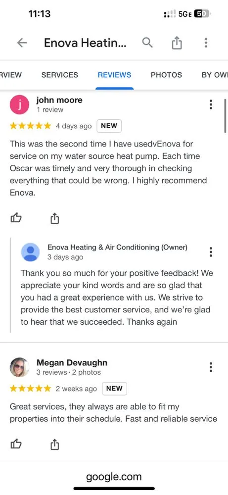 Slide of Enova Heating & Air Conditioning