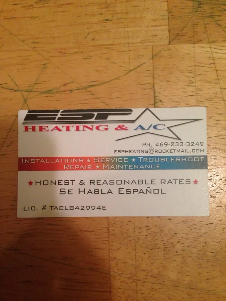 Slide of Esp Heating & A/C